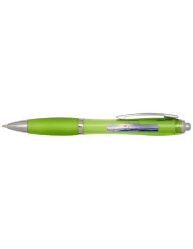 Bolígrafo de plástico reciclado con certificado RCS y cuerpo y empuñadura de color (tinta negra) N36454601