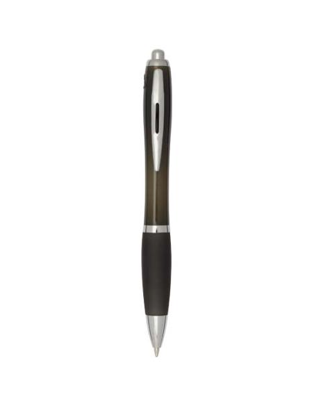 Bolígrafo de plástico reciclado con certificado RCS y cuerpo y empuñadura de color (tinta negra) N09454601