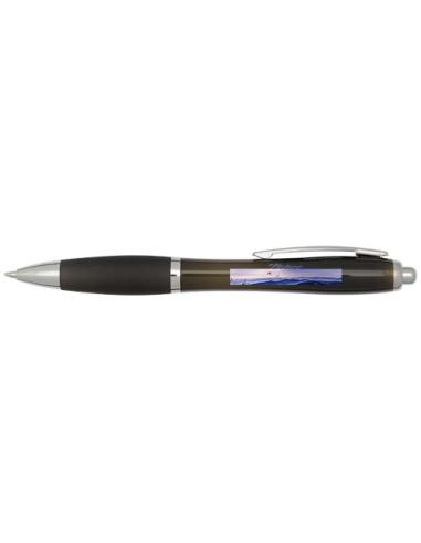 Bolígrafo de plástico reciclado con certificado RCS y cuerpo y empuñadura de color (tinta negra) N09454601