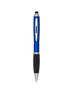 Bolígrafo de plástico reciclado con certificado RCS, stylus, cuerpo de color y empuñadura negra (tinta negra) N35754601