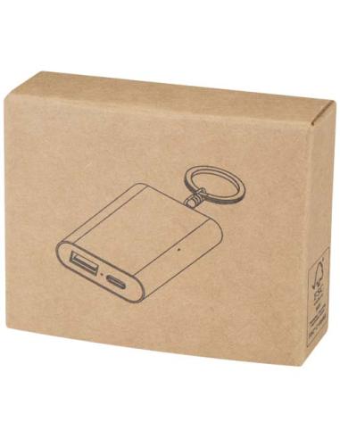 Batería externa de aluminio reciclado de 2000 mAh con llavero N18715421
