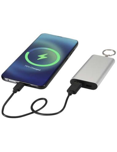 Batería externa de aluminio reciclado de 2000 mAh con llavero N18715421
