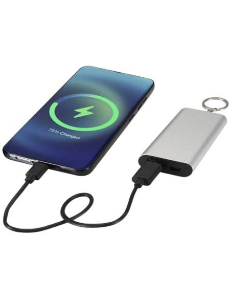 Batería externa de aluminio reciclado de 2000 mAh con llavero N18715421