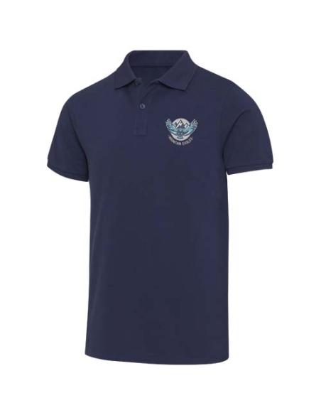Polo de material reciclado orgánico de 220 g/m² con certificado OCS de manga corta unisex N05585593