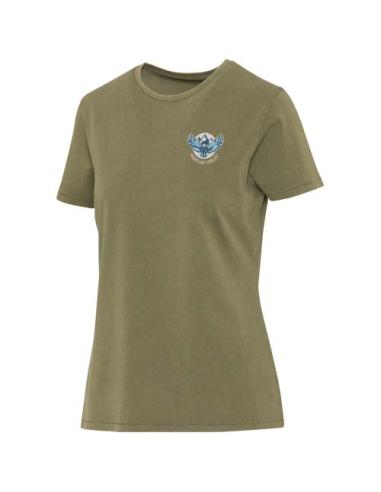Camiseta lavada de manga corta de 160 g/m2 para mujer N01966593