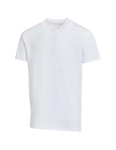 Camiseta orgánica unisex de 200 g/m² con certificado OCS de manga corta y cuello de pico N01056693