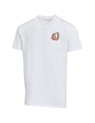 Camiseta orgánica unisex de 200 g/m² con certificado OCS de manga corta y cuello de pico N01056693