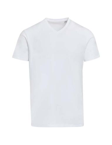 Camiseta orgánica unisex de 200 g/m² con certificado OCS de manga corta y cuello de pico N01056693
