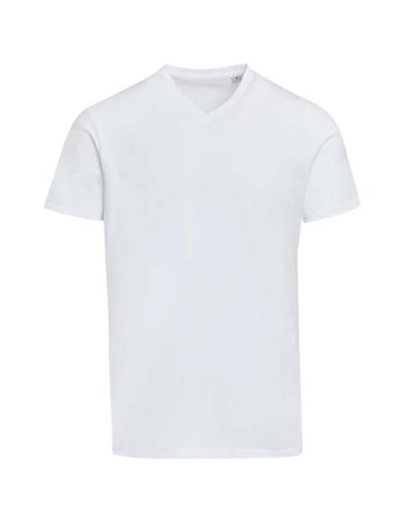 Camiseta orgánica unisex de 200 g/m² con certificado OCS de manga corta y cuello de pico N01056693