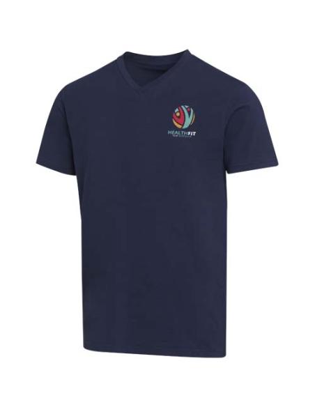 Camiseta orgánica unisex de 200 g/m² con certificado OCS de manga corta y cuello de pico N05556693