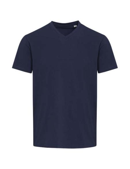 Camiseta orgánica unisex de 200 g/m² con certificado OCS de manga corta y cuello de pico N05556693