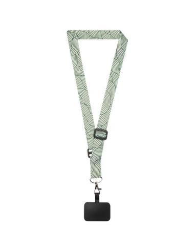 Lanyard ajustable de RPET de sublimación y soporte para teléfono N10111LP1
