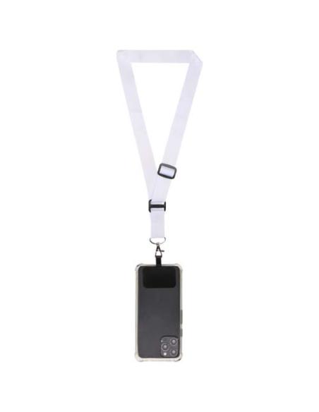 Lanyard ajustable de RPET de sublimación y soporte para teléfono N10111LP1