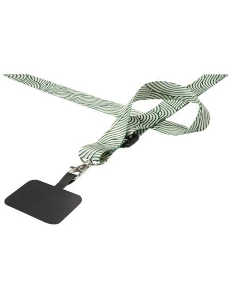 Lanyard ajustable de RPET de sublimación y soporte para teléfono N10111LP1