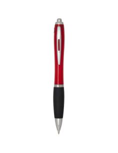 Bolígrafo de plástico reciclado con certificado RCS, cuerpo de color y empuñadura negra (tinta negra) N12844601