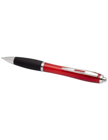 Bolígrafo de plástico reciclado con certificado RCS, cuerpo de color y empuñadura negra (tinta negra) N12844601