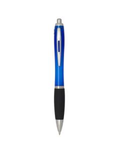 Bolígrafo de plástico reciclado con certificado RCS, cuerpo de color y empuñadura negra (tinta negra) N12844601