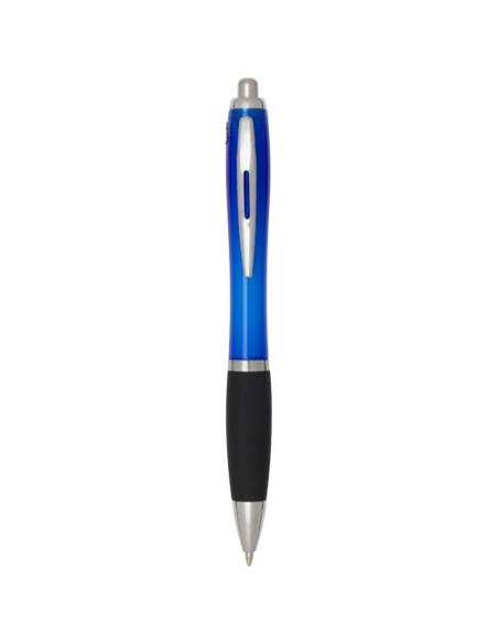 Bolígrafo de plástico reciclado con certificado RCS, cuerpo de color y empuñadura negra (tinta negra) N35844601