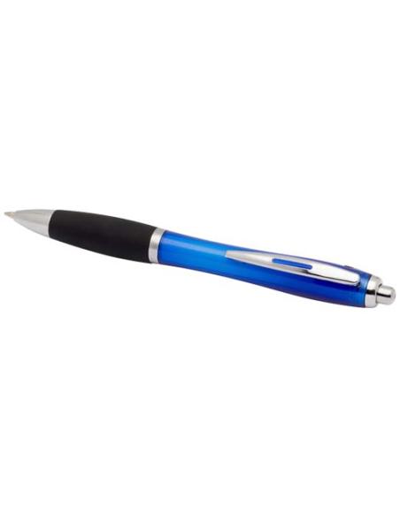 Bolígrafo de plástico reciclado con certificado RCS, cuerpo de color y empuñadura negra (tinta negra) N35844601