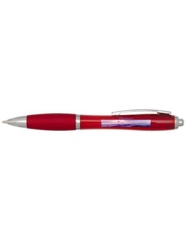 Bolígrafo de plástico reciclado con certificado RCS y cuerpo y empuñadura de color (tinta azul) N12354601