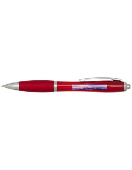 Bolígrafo de plástico reciclado con certificado RCS y cuerpo y empuñadura de color (tinta azul) N12354601