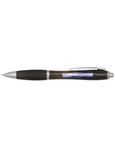 Bolígrafo de plástico reciclado con certificado RCS y cuerpo y empuñadura de color (tinta azul) N09354601