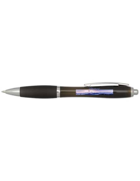 Bolígrafo de plástico reciclado con certificado RCS y cuerpo y empuñadura de color (tinta azul) N09354601
