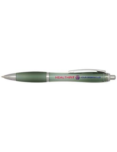 Bolígrafo de plástico reciclado con certificado RCS y cuerpo y empuñadura de color (tinta negra) N26454601