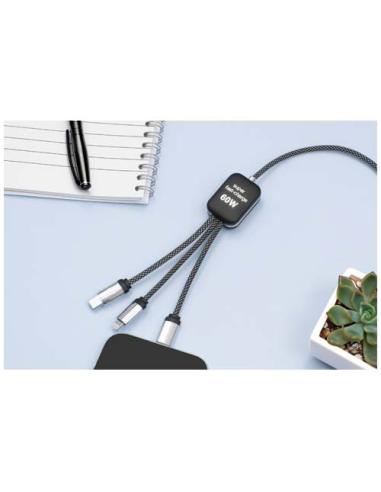 Cable de carga tipo C de 60 W con doble logotipo retroiluminado N09312XP2