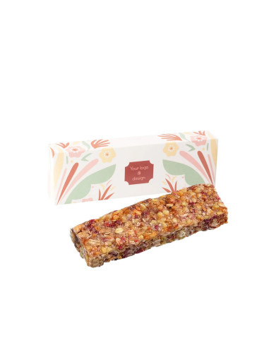 Barrita de cereales muesli en blíster de cartón Personalizado | Desde 1,45 € | nosolodulce