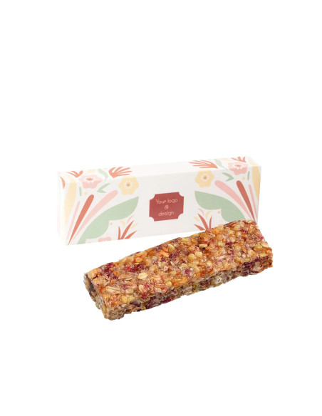 Barrita de cereales muesli en blíster de cartón Personalizado | Desde 1,45 € | nosolodulce