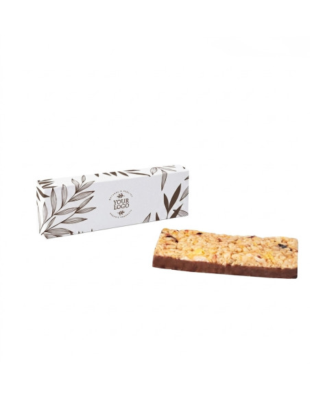 Barrita de proteínas con chocolate en blíster de cartón Personalizado | Desde 1,90 € | nosolodulce