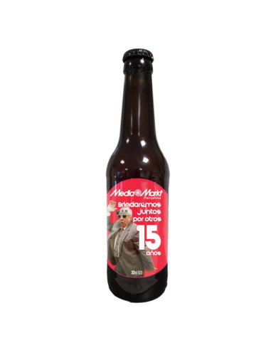 Botellín de cerveza rubia tipo lager 33cl Personalizado | Al mejor Precio | nosolodulce