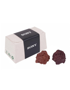 Estuche de cartón bio XS con rochets de chocolate Personalizado | Al mejor precio | nosolodulce