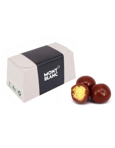Estuche de cartón bio XS con bolas de cereal con chocolate Personalizado | Al mejor precio | nosolodulce