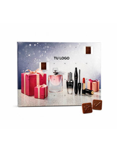 Calendario de adviento A4 (296 x 210 x 10 mm) con chocolatinas Personalizado | Consultar precio | nosolodulce