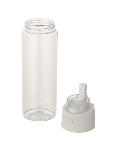 Botella de agua Theron de 700 ml de plástico reciclado RCS con tapa de doble función y pajita abatible N10059001