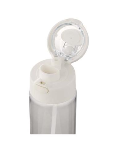 Botella de agua Theron de 700 ml de plástico reciclado RCS con tapa de doble función y pajita abatible N10059001