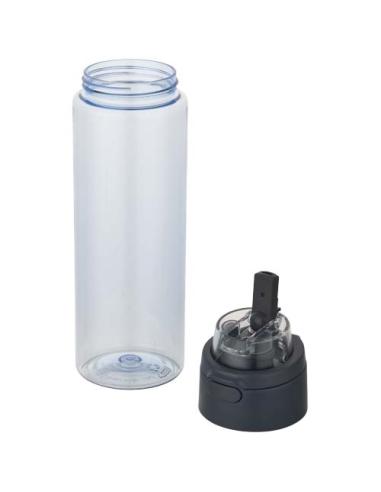 Botella de agua Theron de 700 ml de plástico reciclado RCS con tapa de doble función y pajita abatible N55059001