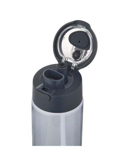 Botella de agua Theron de 700 ml de plástico reciclado RCS con tapa de doble función y pajita abatible N55059001