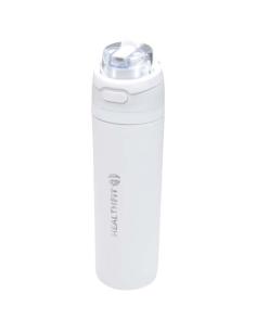 Botella de agua Theron de 800 ml de acero inoxidable de pared simple reciclado (RCS), con tapa de doble función y pajita abat N1 2
