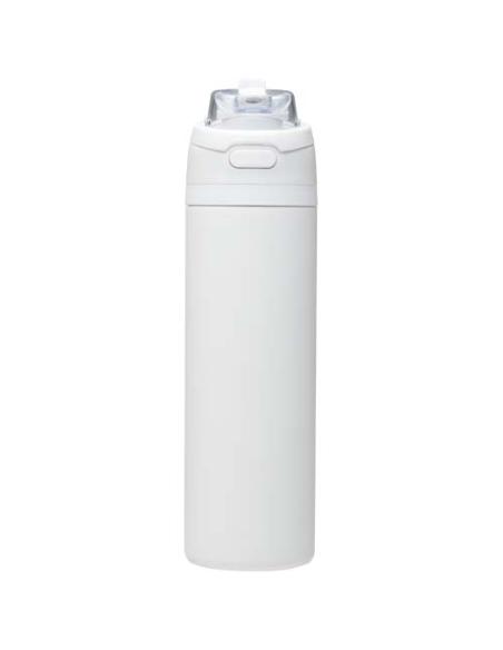 Botella de agua Theron de 800 ml de acero inoxidable de pared simple reciclado (RCS), con tapa de doble función y pajita abat N1