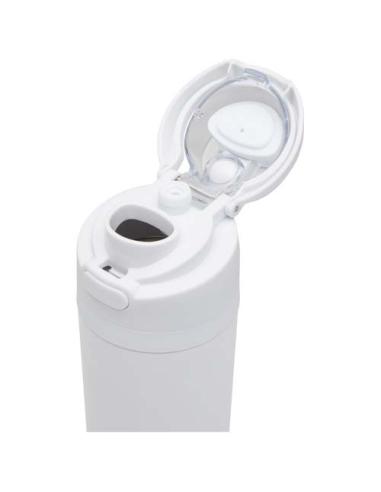 Botella de agua Theron de 800 ml de acero inoxidable de pared simple reciclado (RCS), con tapa de doble función y pajita abat N1