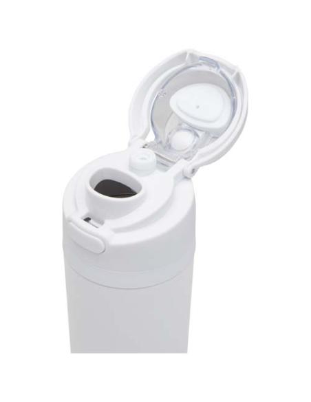 Botella de agua Theron de 800 ml de acero inoxidable de pared simple reciclado (RCS), con tapa de doble función y pajita abat N1