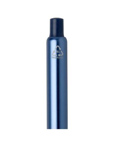 Bolígrafo de aluminio reciclado Soffit con mecanismo de clic y acabado anodizado (tinta azul) N55233701