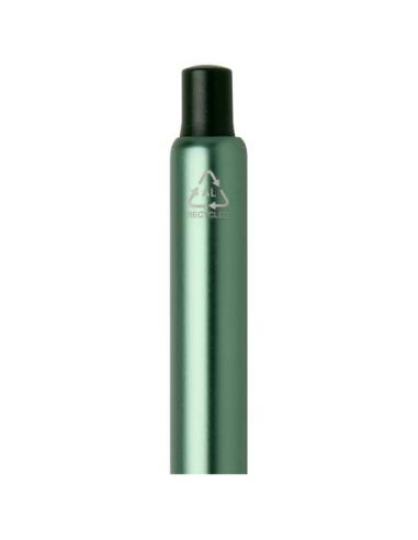 Bolígrafo de aluminio reciclado Soffit con mecanismo de clic y acabado anodizado (tinta azul) N26233701