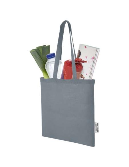Bolsa Tote de algodón reciclado GRS de 140 g/m2 de 7 L Madras N28596021