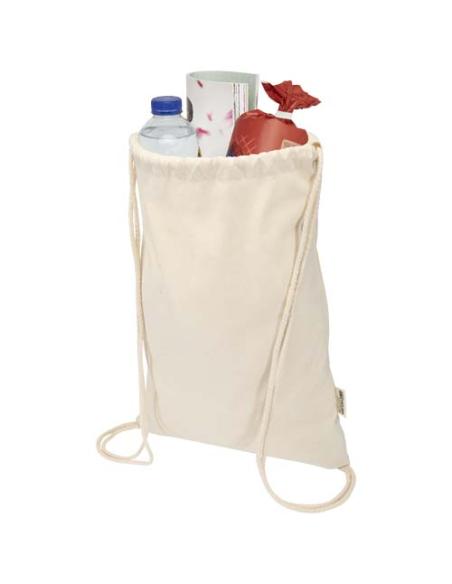 Bolsa de 5 L con cordón de algodón reciclado de 140 g/m² con certificado GRS Oregon Blend N60167021