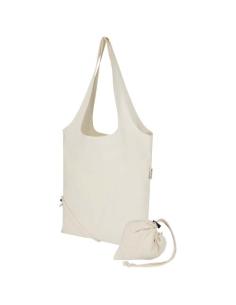 Bolsa de tela de algodón reciclada GRS «Madras Blend», 140 g/m², plegable, 7 l N10508021