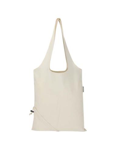 Bolsa de tela de algodón reciclada GRS «Madras Blend», 140 g/m², plegable, 7 l N60508021